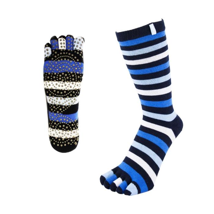 Bild 4, TOETOE TOETOE Anti-Slip Mid-Calf Striped Denim