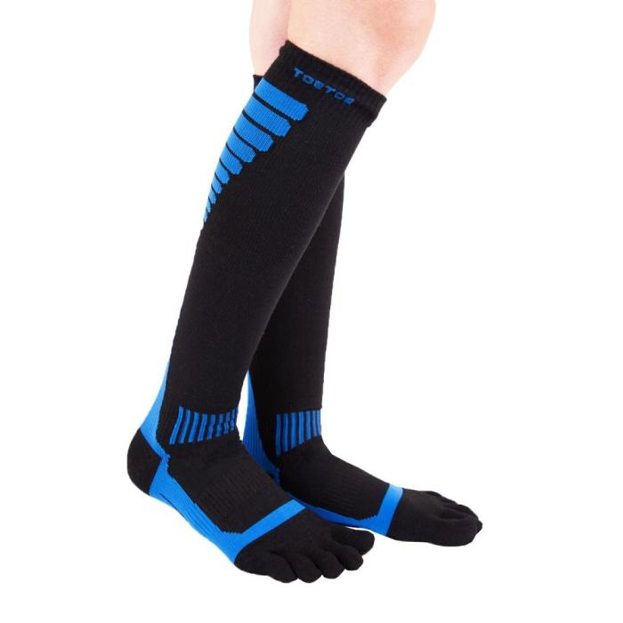 Bild 1, TOETOE TOETOE Sports Compression - knähöga tåstrumpor, blå/svart