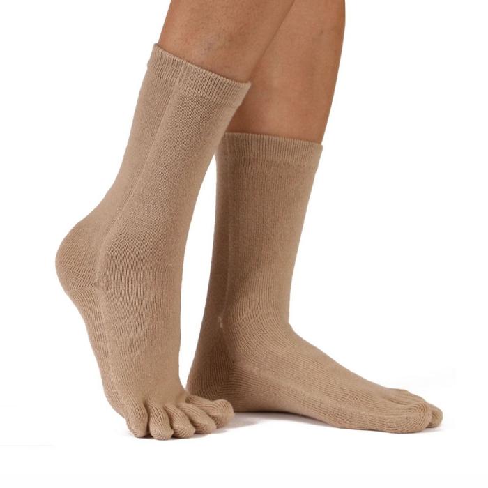 Bild 3, TOETOE TOETOE Essential Mid-calf Tåstrumpor, beige