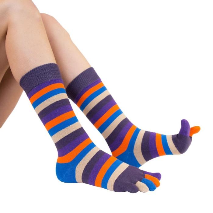 Bild 4, TOETOE TOETOE Essential Mid-calf Stripy Midnight