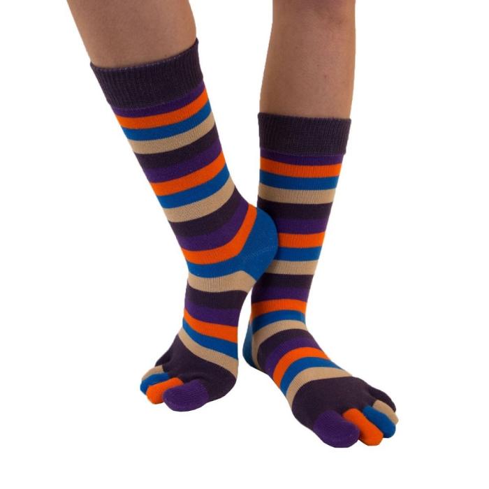 Bild 5, TOETOE TOETOE Essential Mid-calf Stripy Midnight