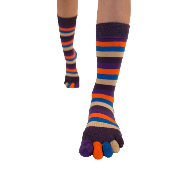 Bild 6, TOETOE TOETOE Essential Mid-calf Stripy Midnight