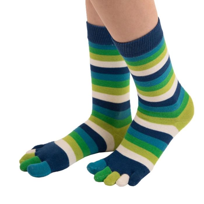 Bild 4, TOETOE TOETOE Essential Mid-calf Stripy Pond