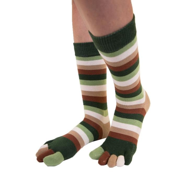 Bild 1, TOETOE TOETOE Essential Mid-calf Stripy Earth