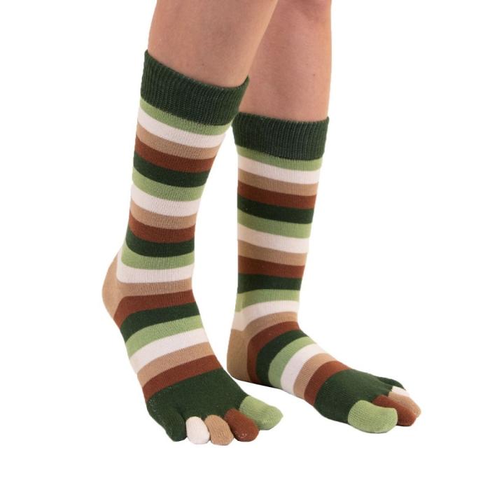 Bild 3, TOETOE TOETOE Essential Mid-calf Stripy Earth