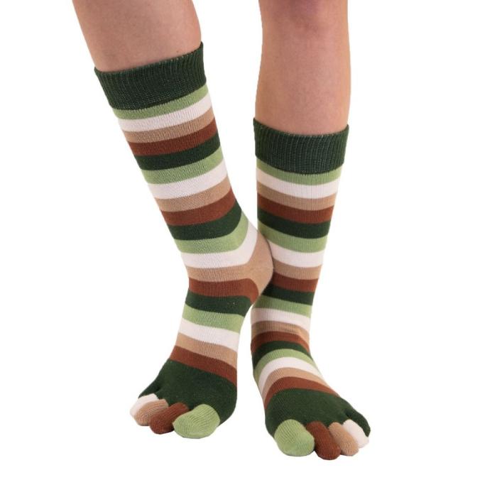 Bild 4, TOETOE TOETOE Essential Mid-calf Stripy Earth