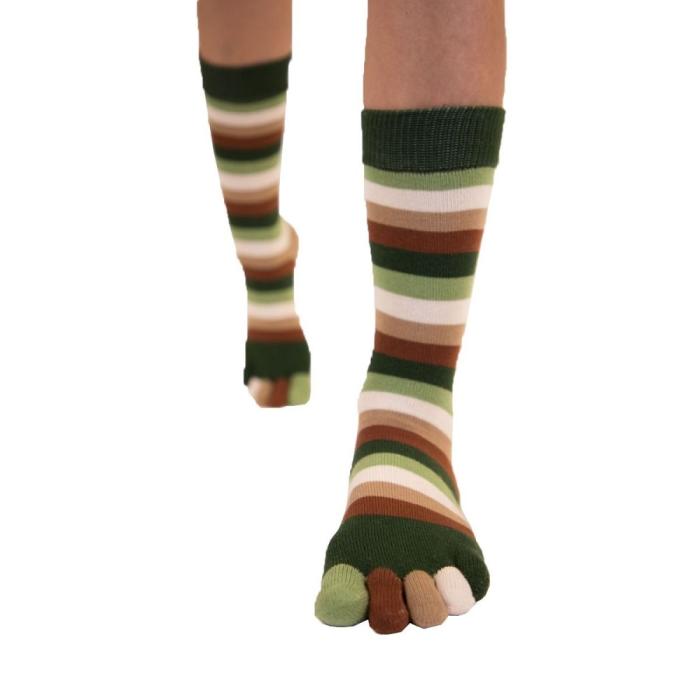 Bild 5, TOETOE TOETOE Essential Mid-calf Stripy Earth