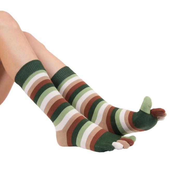 Bild 6, TOETOE TOETOE Essential Mid-calf Stripy Earth