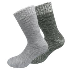 Supcare Sockor med alpackaull 2-pack, ljusgrå och grön