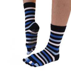 TOETOE TOETOE Anti-Slip Mid-Calf Striped Denim