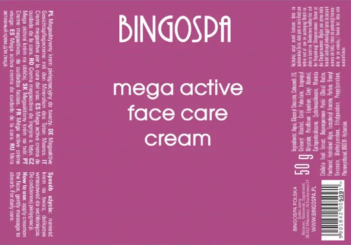 Bild 2, Bingospa Mega Active Face Care Cream